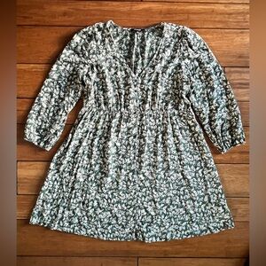Madewell Mini Dress in Forest Leaves Size XS